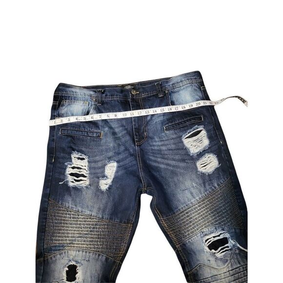 Dash Premium Quality Blue Denim Sz 42 X 32 Jeans Men - Picture 3 of 6